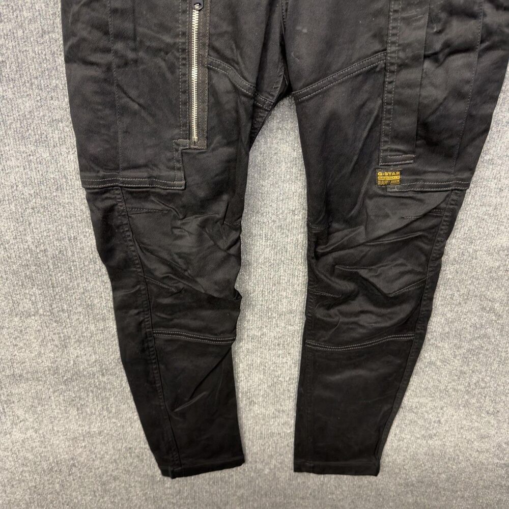 G-Star RAW Flight Cargo 3D Skinny Pants Mens 32x32(28) Black Stretch Street - Picture 13 of 16